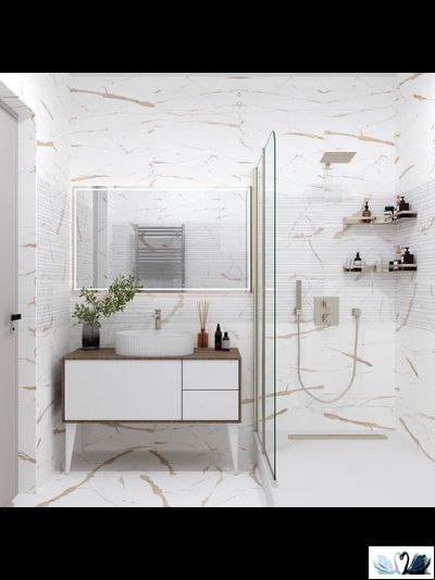 Плитка напольная Eurotile Statuario Gold 0001 40 х 40 см под мрамор