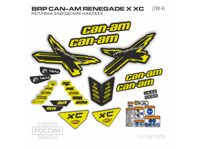Наклейки на квадроцикл Can-am BPR Renegade defoult #790-5