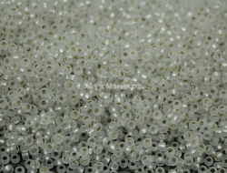 БИСЕР PRECIOSA 10/0 - 50г - 78102М ПРОЗРАЧНЫЙ МАТОВЫЙ С СЕРЕБРЯНОЙ ЛИНИЕЙ ВНУТРИ  (МАТОВЫЙ ОГОНЁК)