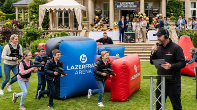 Как может выглядеть ваша игра в лазертаг на частной территории от сети LAZERFRAG в Москве