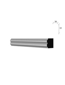молдинг МЛ-21 гипсовый для стены