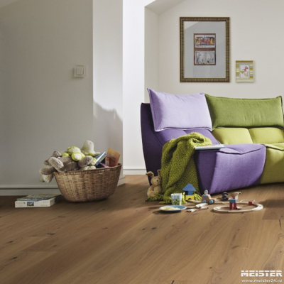 Паркетная доска Meister Дуб Витал Россфельдальм 8836 в интерьере