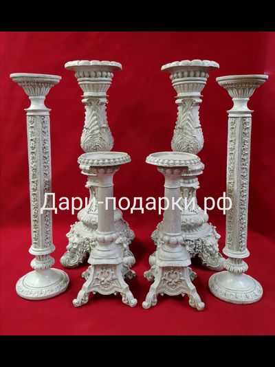 Подсвечник античный 45*20см   1,6 кг   полистоун Россия  1770-013060