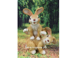 Зайцы акробаты 38*26см    1,3кг   полистоун Россия  1575/012628