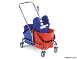 Двухведерная тележка FILMOP JACK 2х25 л на хромированной базе