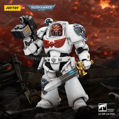 Терминатор Белых Шрамов (Warhammer 40K) - КОЛЛЕКЦИОННАЯ ФИГУРКА 1/18 White Scars Terminator with Power Sword and Storm Bolter (JT03189) - JOYTOY