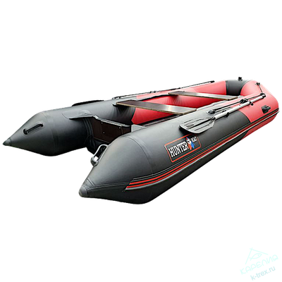 Лодка ПВХ Hunterboat Хантер Классика НД 365ЛКА Красный / Чёрный