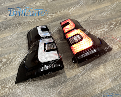 Стопы Toyota Land Cruiser Prado 150 2018+ черные светодиодные