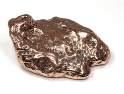 Медь полированная с одной стороны, коллекционный образец, США (55*38*14 мм, вес: 98 г) №25680