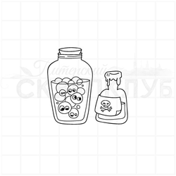 Штамп для скрапа ведьмина метла