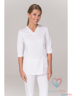 БЛУЗА МЕДИЦИНСКАЯ DR.SUPER "Viki" БЕЛАЯ