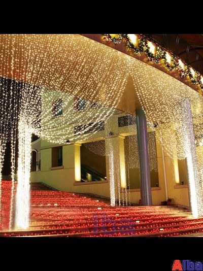 Занавес 2*1.0 м, ТЕПЛЫЙ БЕЛЫЙ, IP 65 постоянное свечение