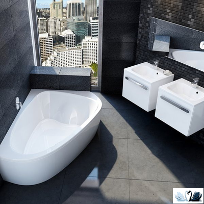 Ванна Ravak Love story II 196 x 139 см, акриловая, правая, угловая