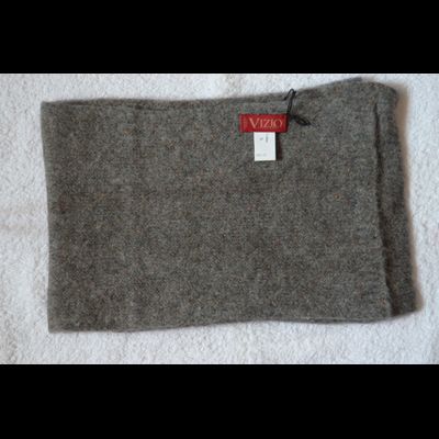 Стильный комплект берет и шарф зима 2019 с цветами Vizio Италия 6106 антрацит