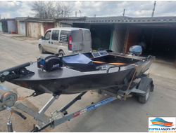 Транспортировочный и стояночный тент для лодки ВАЙТМАНА  400R  с лебедкой и роульсом