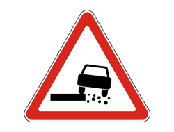 Знак дорожный 1.19 Опасная обочина