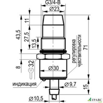 Взрывозащищенный (взрывобезопасный) датчик CSN EF46S8-8-N-L-C