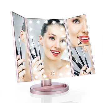 Зеркало для макияжа тройное с LED подсветкой UTM Superstar Magnifying Mirror