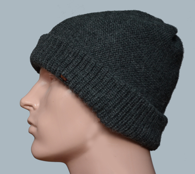Мужская шапка Италия вязаная из шерсти альпака Vizio 654
