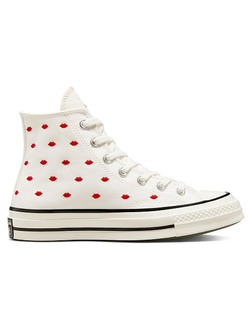 Converse Chuck 70 Valentines Day белые высокие с губками  A01601C