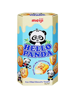 Печенье Meiji Hello Panda с ванильным кремом 45 гр (10 шт)*8