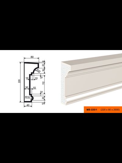 Фасадный молдинг из пенополистирола с покрытием LEPNINAPLAST (Лепнинапласт)  МВ-220/1