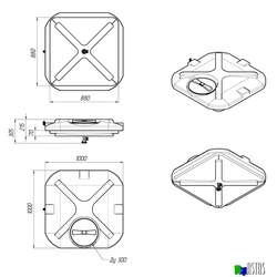 Бак для душа «Rostok» 110л