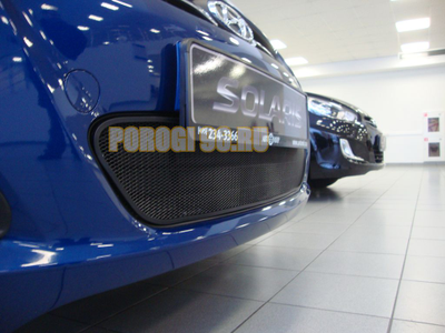 Защита радиатора Hyundai Solaris 2011-2014 black