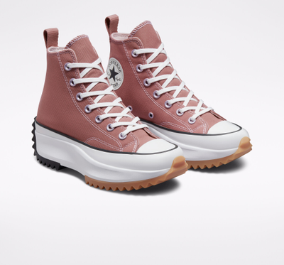 Купить онлайн оригинальные кеды Converse Run Star Hike коричневые  на платформе