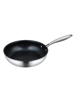 Сковорода 23,5/15,5 см, h 5 см нержавеющая сталь с антипригарным покрытием ИНДУКЦИЯ