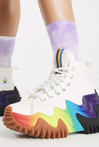 Кеды Converse Run Star Motion Pride Rainbow белые