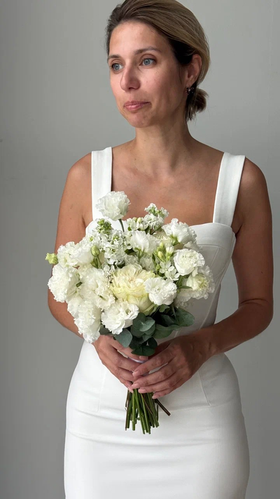 Букет невесты & Бутоньерка № 1400