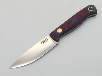 Нож Small сталь N690 красно-синяя микарта
