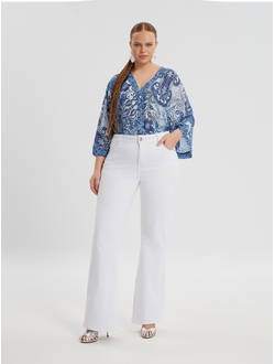 Джинсы клеш белые