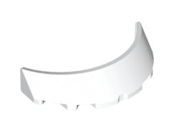 Windscreen 3 x 6 x 1 Curved, White (62360 / 4567890 / 6186379 / 6246860)
