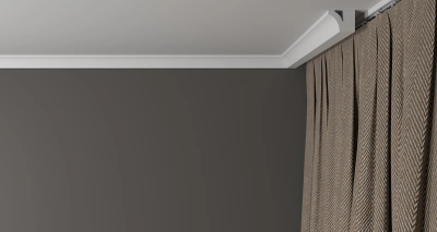 Потолочный плинтус DECOR-DIZAYN DD36, из дюрополимера, под покраску, ударопрочный