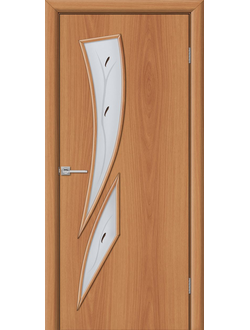 Дверь ламинированная остекленная "Стрелиция миланский орех "
