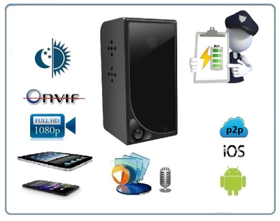 Комнатная беспроводная WiFi видеокамера на аккумуляторе с DVR, Full HD (до 90 дней) (CamSC Pro)