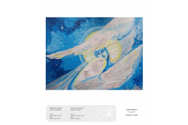 Светлана Хазова "Ангел Надежды", 30*40, холст, акрил, паста, 2022