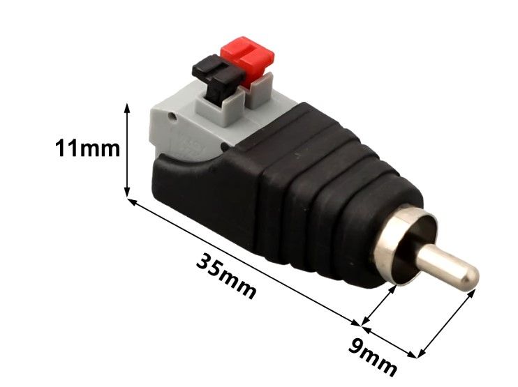 Разъем штекер RCA с быстрозажимной колодкой
