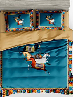 Постельное белье мако-сатин семейное 150x200x2 250x270x1 50x70x4 TIS05-228