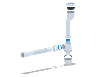 Сифон для писсуара с трубой 40х40/50 АНИ пласт U0115  [98401]