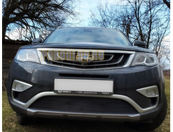 Защита радиатора Geely Atlas 2017- black низ PREMIUM