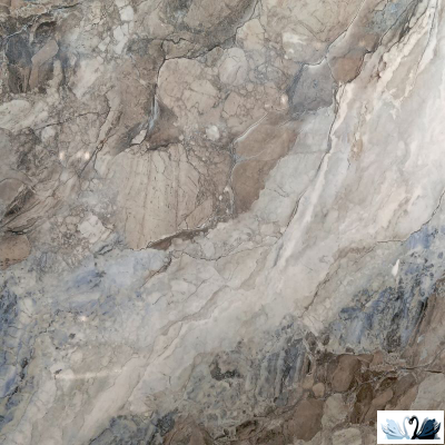 Керамогранит FMAX The Wizard Of Oz 6mm glossy 120x280 серо - голубой. Реальное фото плитки. Фрагмент