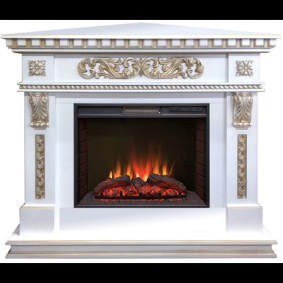 Угловой электрокамин Verona WT с очагом Sparta 25.5 LED