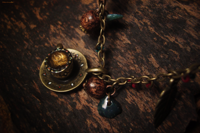 Благотворительность. Подвеска в стиле бохо "Все волшебные истории начинаются с чашечки травяного чая"