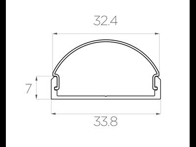 Алюминиевый профиль 4L-3307-S ANOD