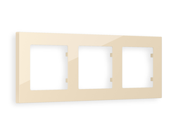 Рамка 3-ая Бежевый глянец, коллекция TECHNO - Ambrella Volt - ALFA