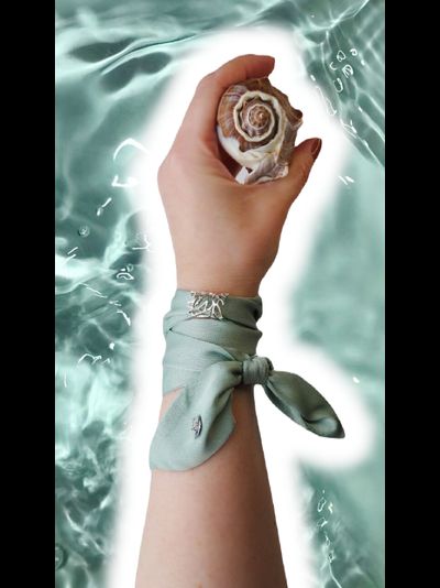 Шарф шелковый AQUA Collection