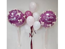 Уникальная композиция из шаров с зеркальным шаром! 